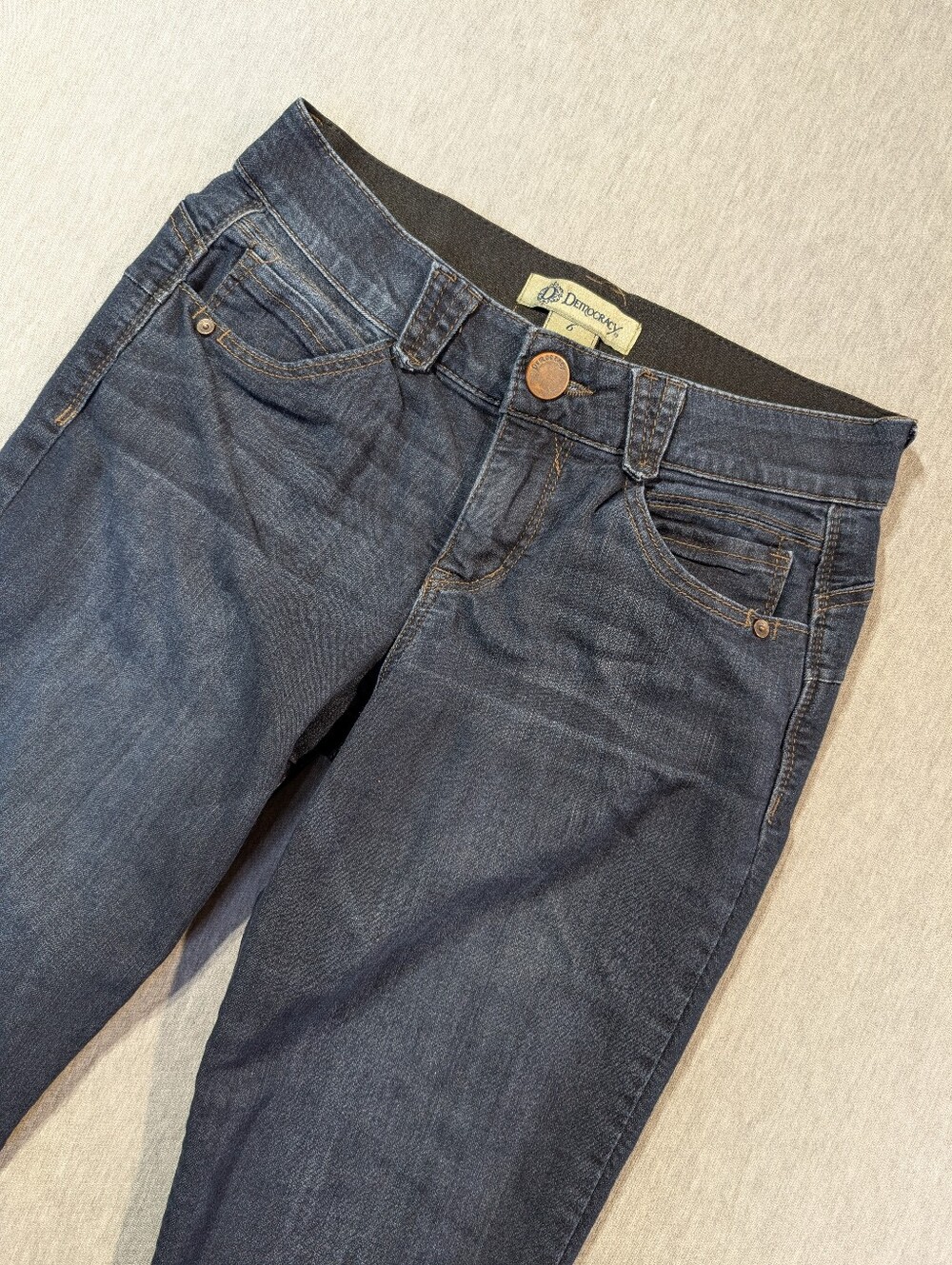 Democracy "Ab" Solution Booty Lift Jegging Jeans Women's 6 Dark Wash Blue